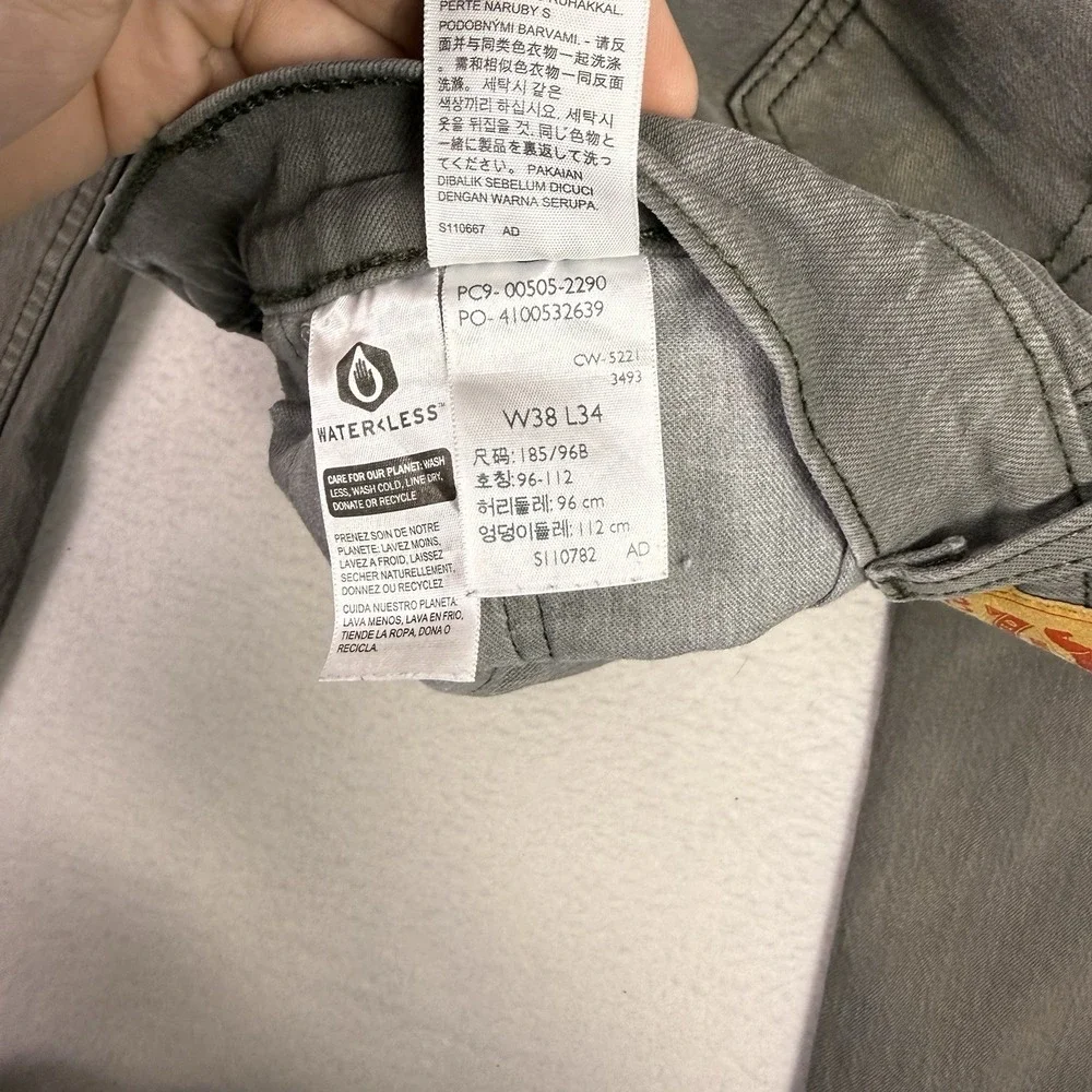 Levi's‎ Mens 505 Regular Fit Grey Denim Jeans 38x34 2290 Straight Leg Workwear